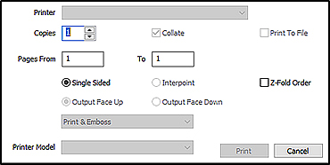 Grayed-out Print button