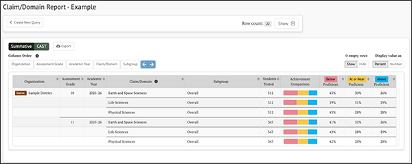 claim/domain report - example. 
