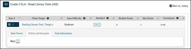 Rubric and Exemplar tab.