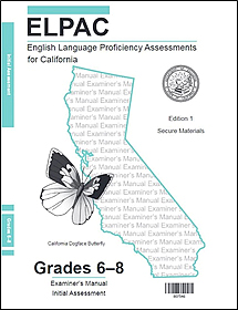 Sample cover of an Examiner's Manual for grade span six through eight.