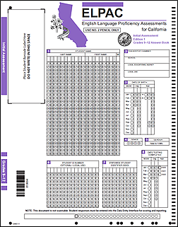 Sample cover of an Answer Book for grade span nine through twelve.