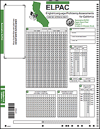 Sample Answer Book cover for grade span six through eight.